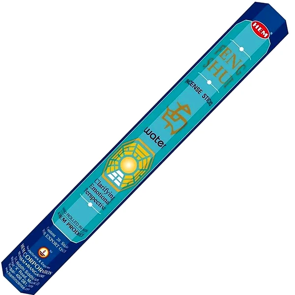Betisoare parfumate Feng Shui Water, HEM profesional, pentru relaxare si inspiratie, 20 buc