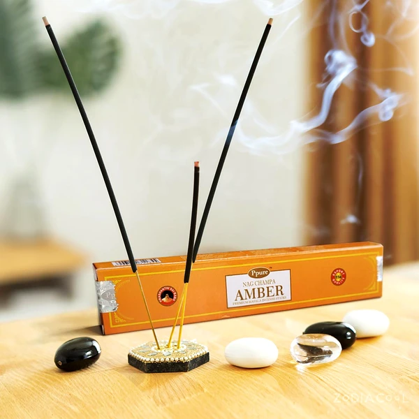 Betisoare parfumate Ambra, Nag Champa Amber India pentru meditatie, 10 buc