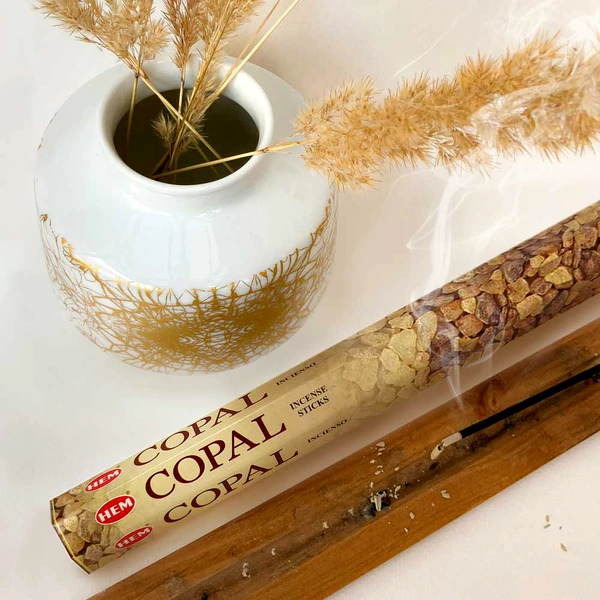 Betisoare parfumate tamaie Copal, gama profesionala HEM naturale pentru purificare, 20 buc