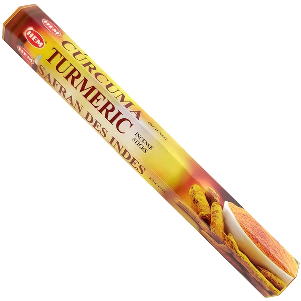 Betisoare parfumate Turmeric, gama profesionala HEM pentru relaxare, 20 buc