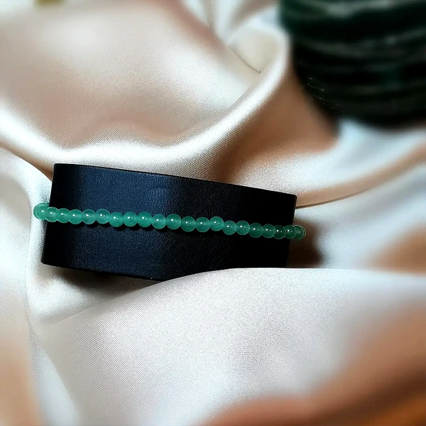 Bratara pietre Aventurin, piatra de succes in afaceri, cca 47 pietricele mici 4 mm verde