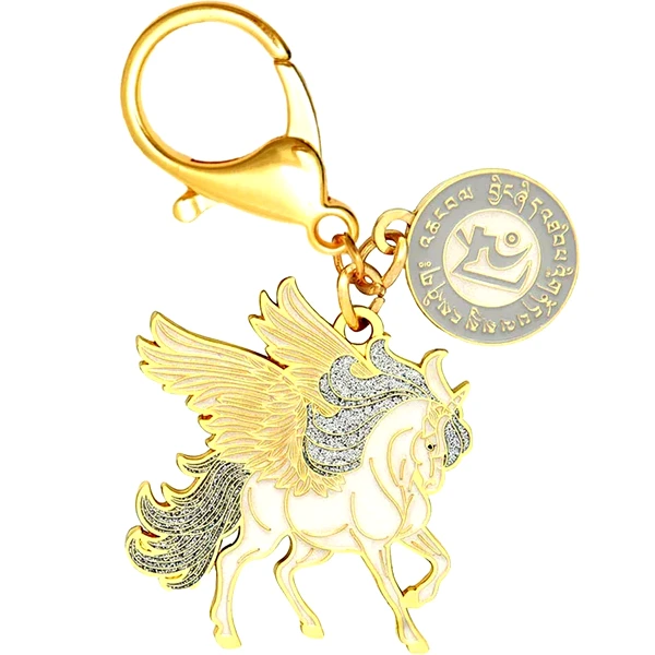 Breloc Unicornul cerului 2024, amuleta de vindecare, metal solid