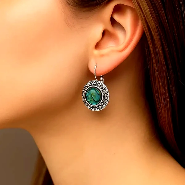 Cercei Mother of Pearl piatra nacru sau sidef