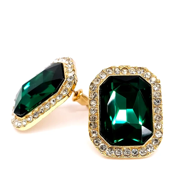 Cercei zirconiu verde