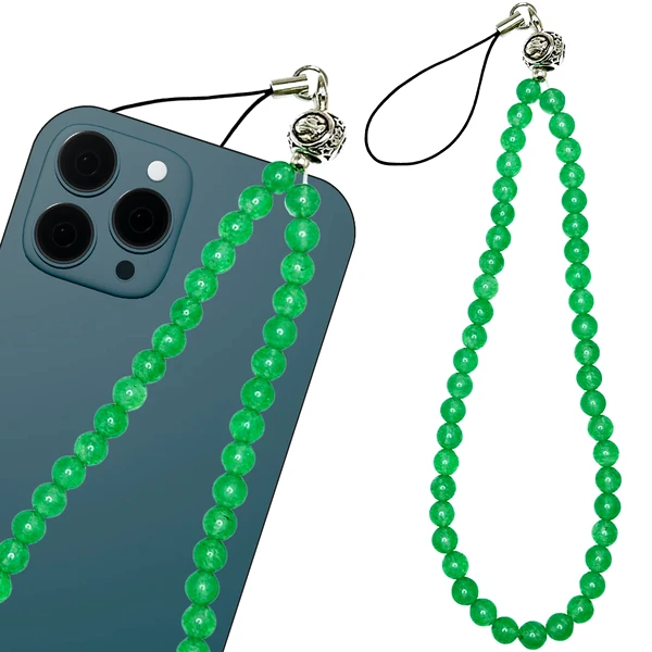 Charm telefon zodia Fecioară, aventurin piatră naturală 6 mm