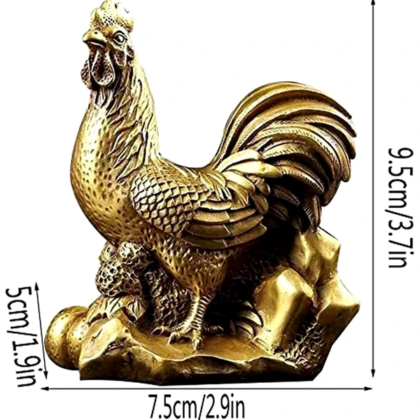 Cocos feng shui pe munte de aur, remediu pentru castiguri si inlaturare energii negative, statueta auriu, 9,5cm