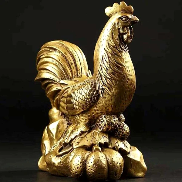 Cocos feng shui pe munte de aur, remediu pentru castiguri si inlaturare energii negative, statueta auriu, 9,5cm