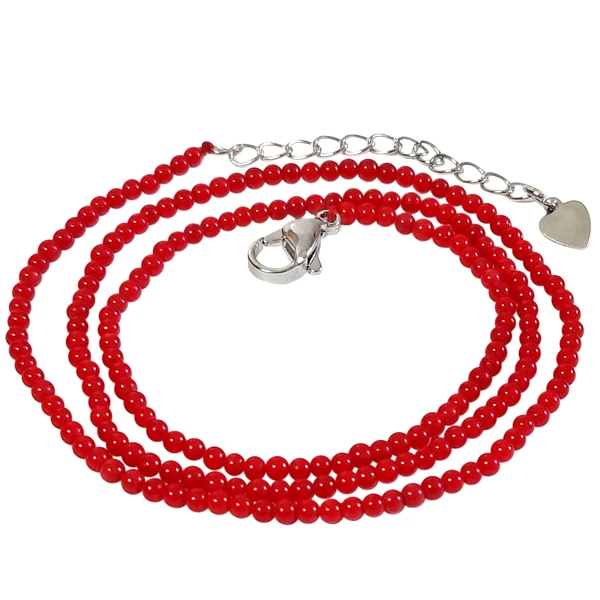 Colier Coral, piatra protectie energii negative, pietre mici