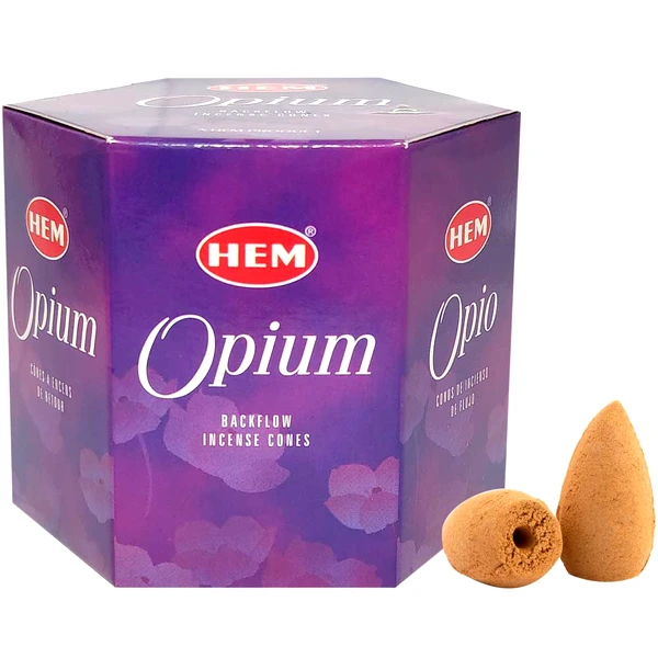 Conuri backflow Opium, HEM profesional, pentru relaxare si liniste, parfumate aromaterapie, 40 buc