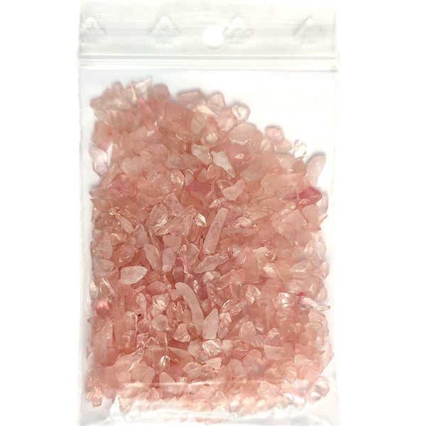 Cuart roz spartura decor, piatra iubirii neconditionate, pietre semipretioase 1-3 mm, cristale 26 g