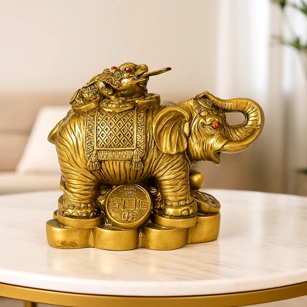 Elefant cu broasca in spate