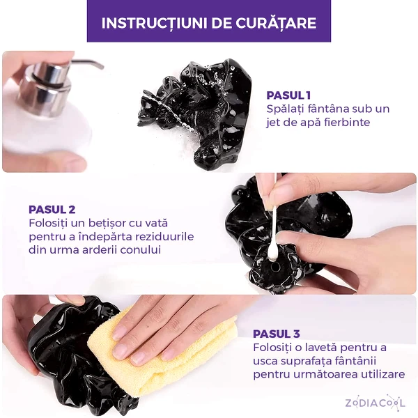 Fantana frunze de Lotus, suport conuri fumigene parfumate, metal bronz auriu