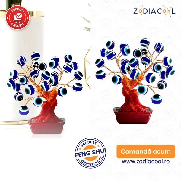 Copacel ochi magic norocos albastru, popular numit ochiul lui horus, 8 cm