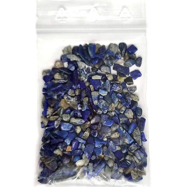 Lapis lazuli pietre semipretioase, cristale folosite pentru intelepciune si adevar, spartura decor 1-3 mm, albastru 26g