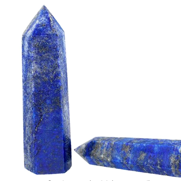 Obelisc cristal Lapis Lazuli, folosit pentru intelepciune si adevar, turn decor, albastru 8 - 12 cm, 60g