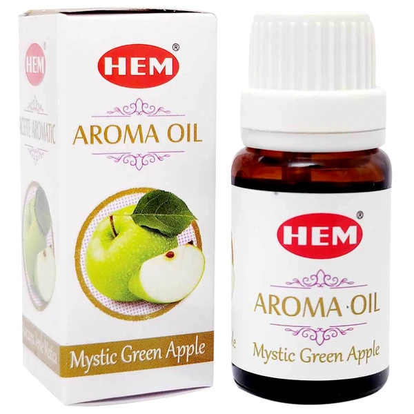 Ulei cu Mar Verde pentru aromaterapie, gama profesionala HEM aroma Mystic Green Apple, aroma fresh, 10 ml