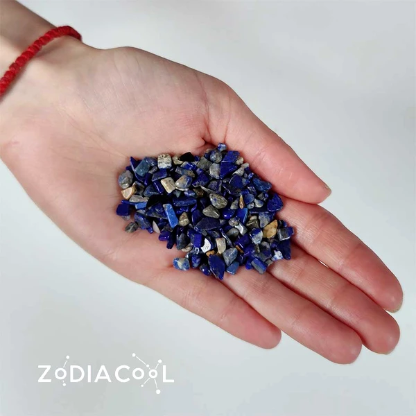 Lapis lazuli spartura decor, cristale pentru intelepciune si adevar, piatra 1-3 mm albastru 26g