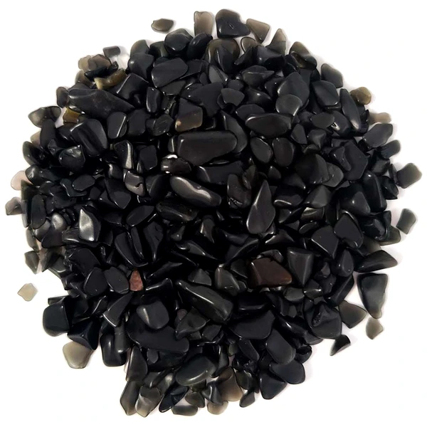 Onix spartura decor, piatra semipretioasa pentru forta interioara, cistale 1-3 mm negru 26g