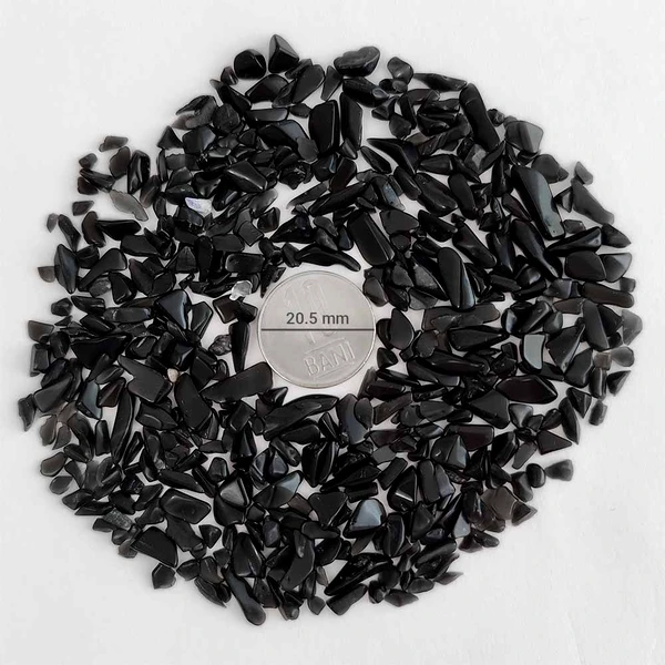 Onix spartura decor, piatra semipretioasa pentru forta interioara, cistale 1-3 mm negru 26g
