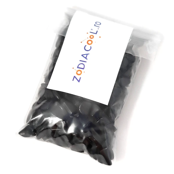 Onix spartura decor, piatra semipretioasa pentru forta interioara, cistale 1-3 mm negru 26g