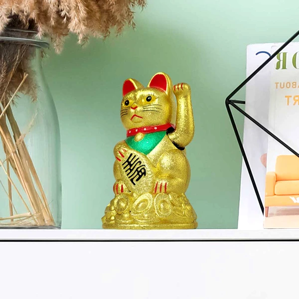 Pisica Feng Shui, Maneki Neko simbol de noroc la bani si protectie, auriu sau alb