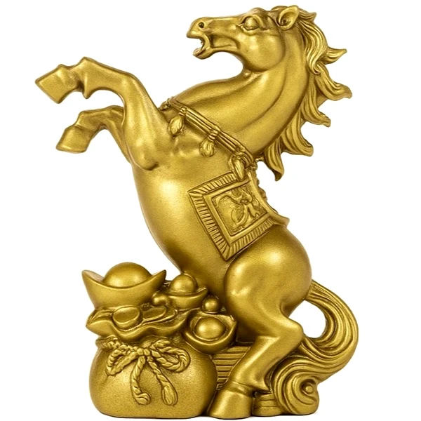 Cal in doua picioare cu sac de bani