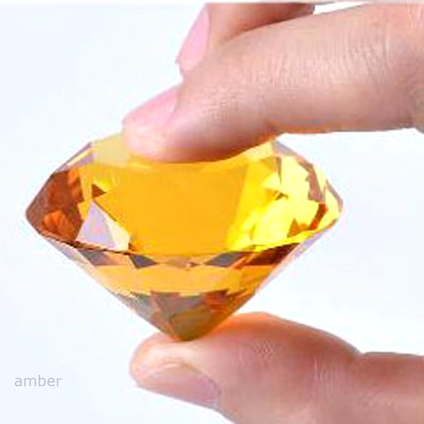 Set 12 piatra dorințelor, cristale Feng Shui de prosperitate și noroc, formă diamant k9 45 mm multicolor
