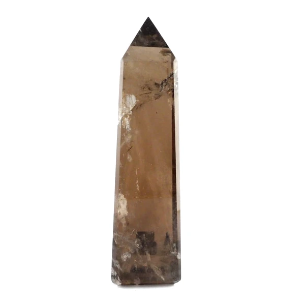 Obelisc cristal fumuriu Smoky Cuart, turn decor, obelisc maro 6 - 7cm, 60g