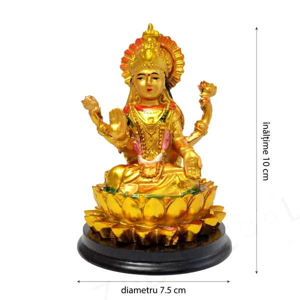 Zeita bogatiei Lakshmi, remediu bani si spor in casa si la munca, statueta Laxmi mare 11 cm