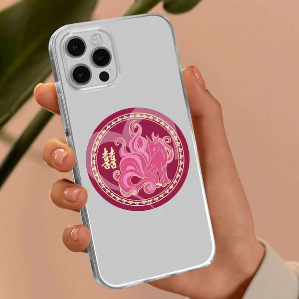 Sticker pentru dragoste si iubire 2025, vulpea cu 9 cozi