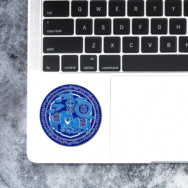 Sticker Elefant și Rinocer albaștri