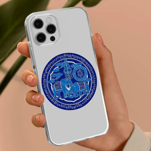 Sticker Elefant și Rinocer albaștri