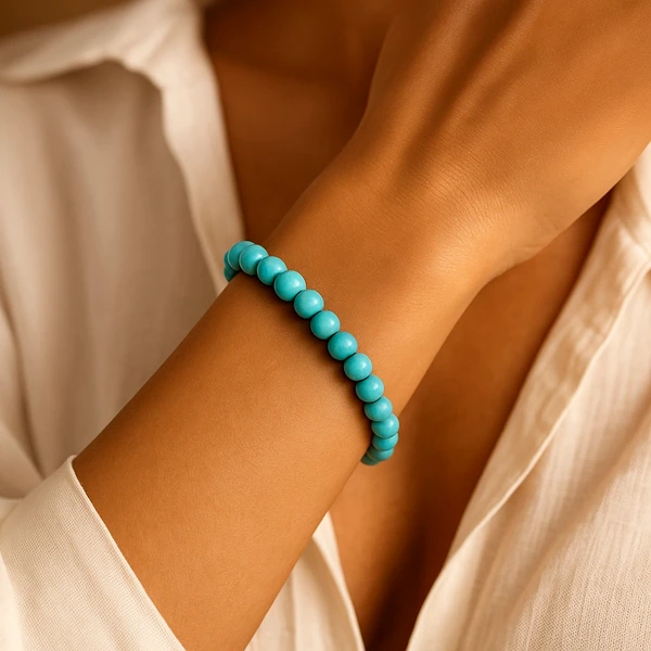 Set bratara Turcoaz cu felicitare personalizata