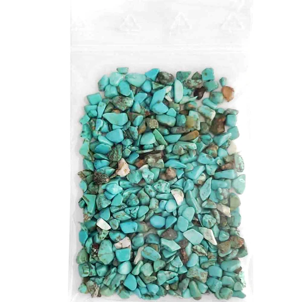Turcoaze spartura decor, pietre semipretioase pentru fericire si spiritualitate, cristale 1-3 mm 26 g