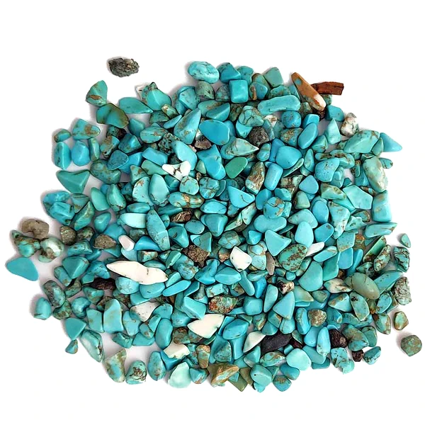 Turcoaze spartura decor, pietre semipretioase pentru fericire si spiritualitate, cristale 1-3 mm 26 g