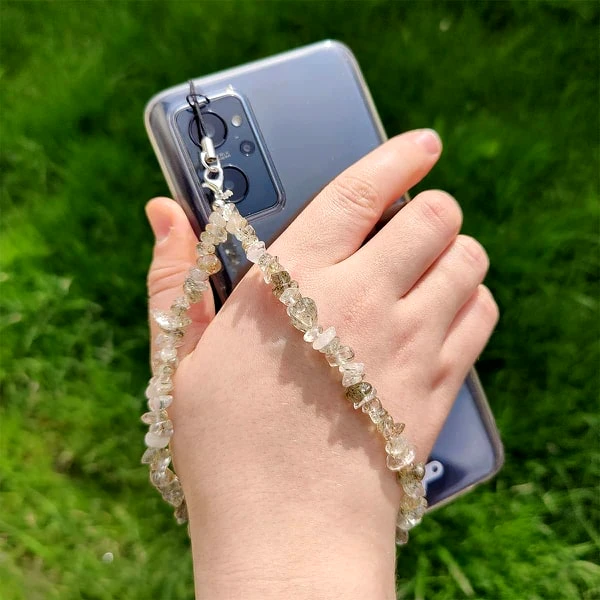 Snur pandantiv telefon Turmalina, brățară piatra naturala multicolor