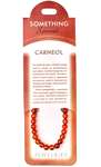 Setul bratara Carneol cu felicitare personalizata, este un talisman pentru succes si energie, pietre semipretioase rotunde, portocaliu rosu