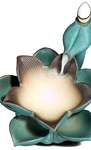 Fantana fum cascada backflow floare Lotus, suport aromaterapie, pentru relaxare, 9 cm, verde