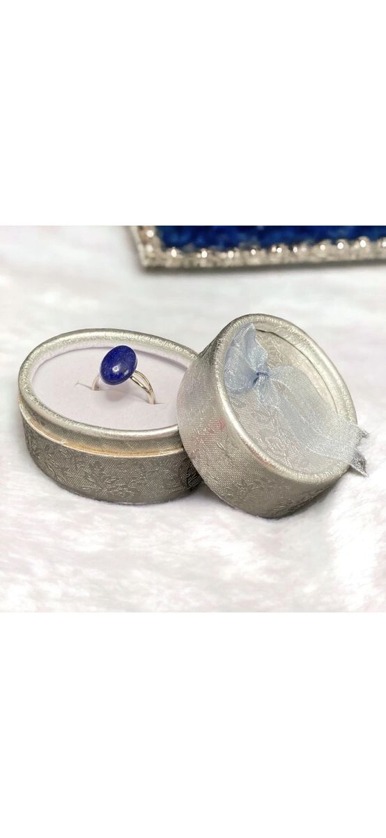 Inel Lapis Lazuli, piatră ovală tip Bohemia, reglabil