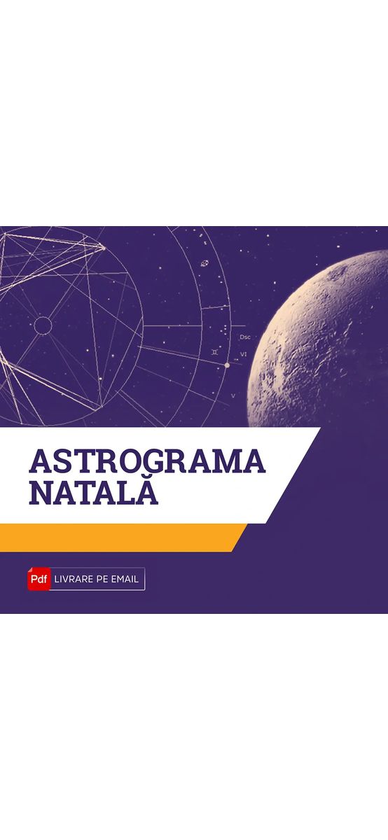 Astrograma previzională 12 luni, astrolog 40 min audio, livrare pe E-mail