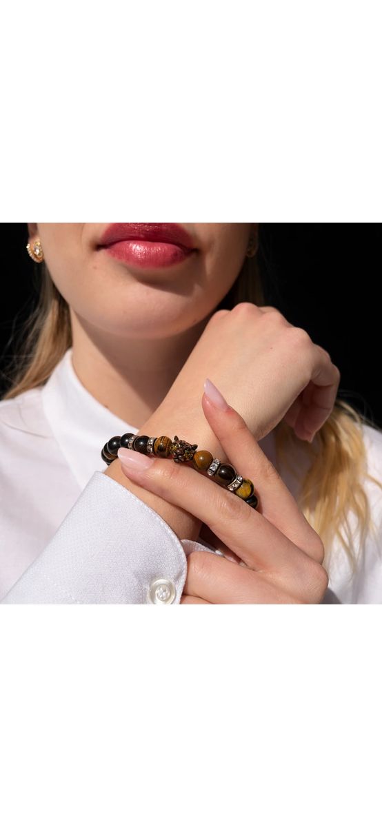 Bratara Ochi de Tigru cu cap de tigru, piatra indeplinirii dorintelor