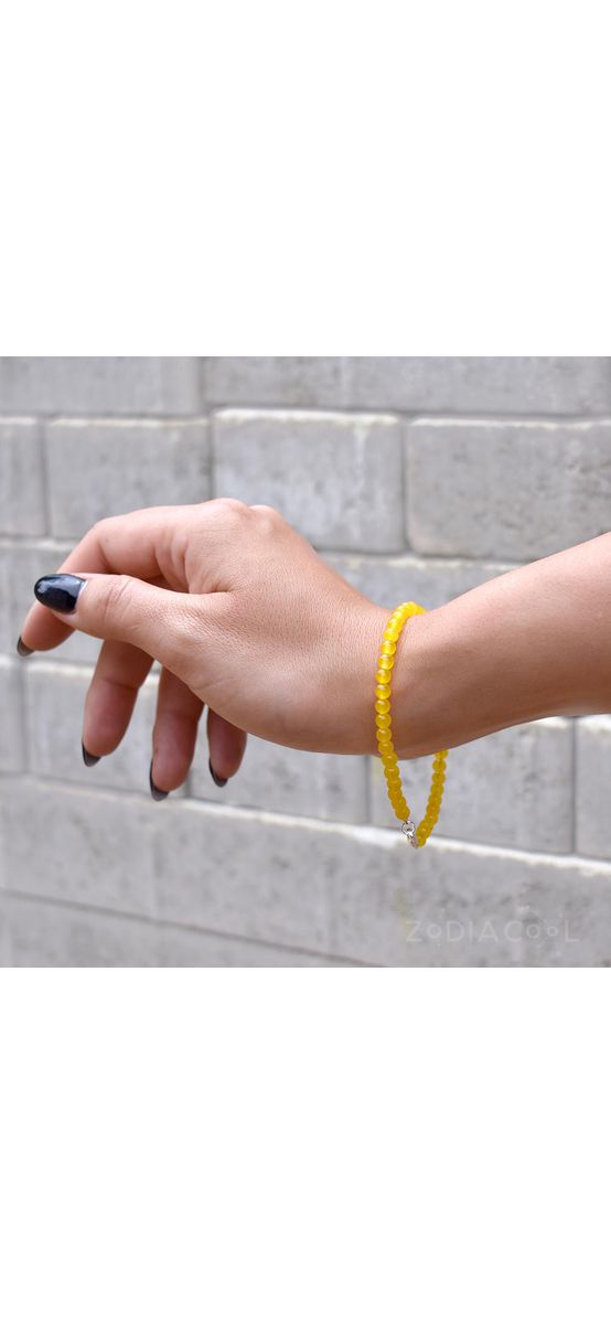 Bratara citrin, pietre semipretioase pentru creativitate si noroc la bani, cca 37 pietricele mici de 4 mm galben