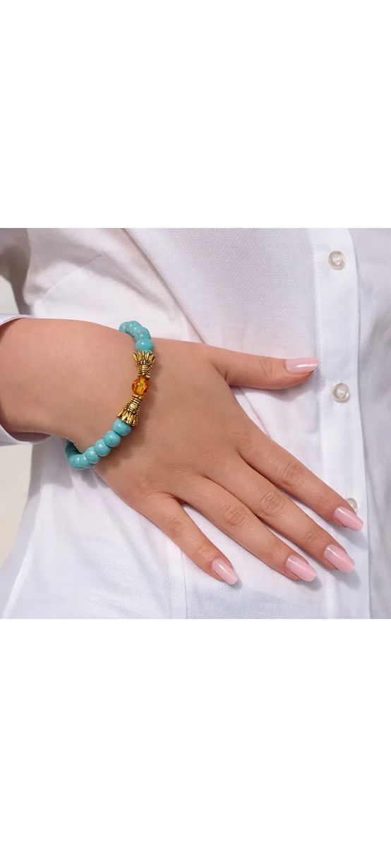 Bratara dragoni norocosi cu perla nemuririi si piatra turcoaz, pietrele fericirii, femei si barbati, elastica verde albastru