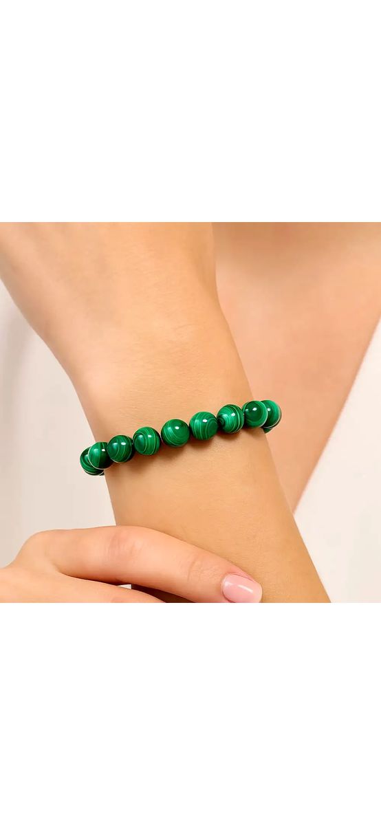 Set bratara Malachit felicitare personalizata, piatra succes in afaceri, femei barbati elastica verde
