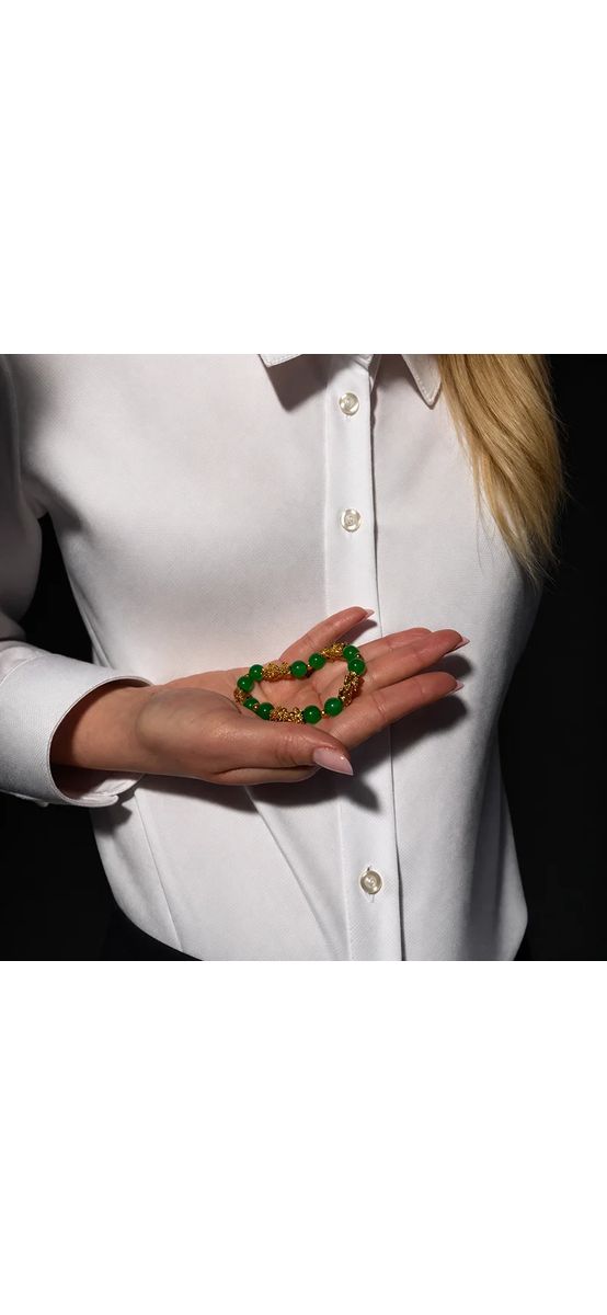 Bratara Pi Xiu si jad verde, piatra protectie, femei barbati, elastica