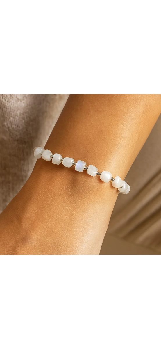 Brățară Piatra Lunii, piatră semiprețioasă, elastic