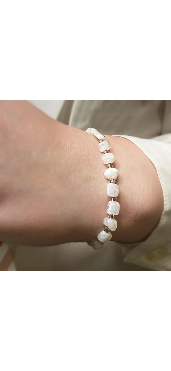 Brățară Piatra Lunii, piatră semiprețioasă, elastic