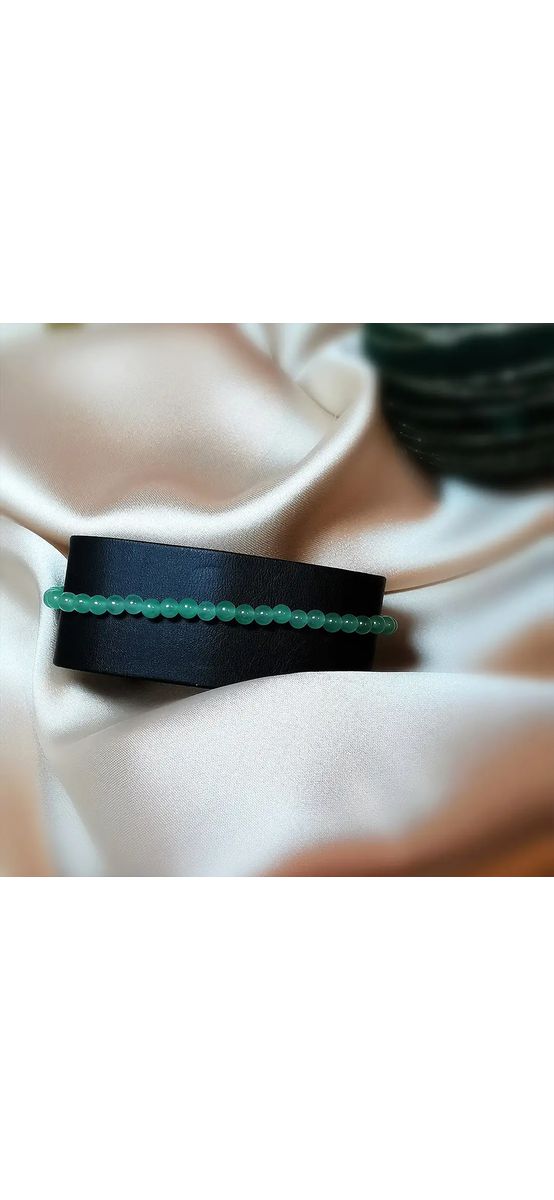 Bratara pietre Aventurin, piatra de succes in afaceri, cca 47 pietricele mici 4 mm verde