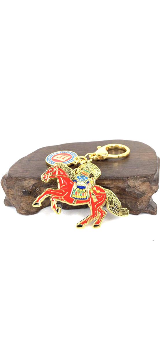 Breloc Cal de Vant Rosu amulete feng shui pentru cariera si succes, folosite si ca brelocuri auto, metal