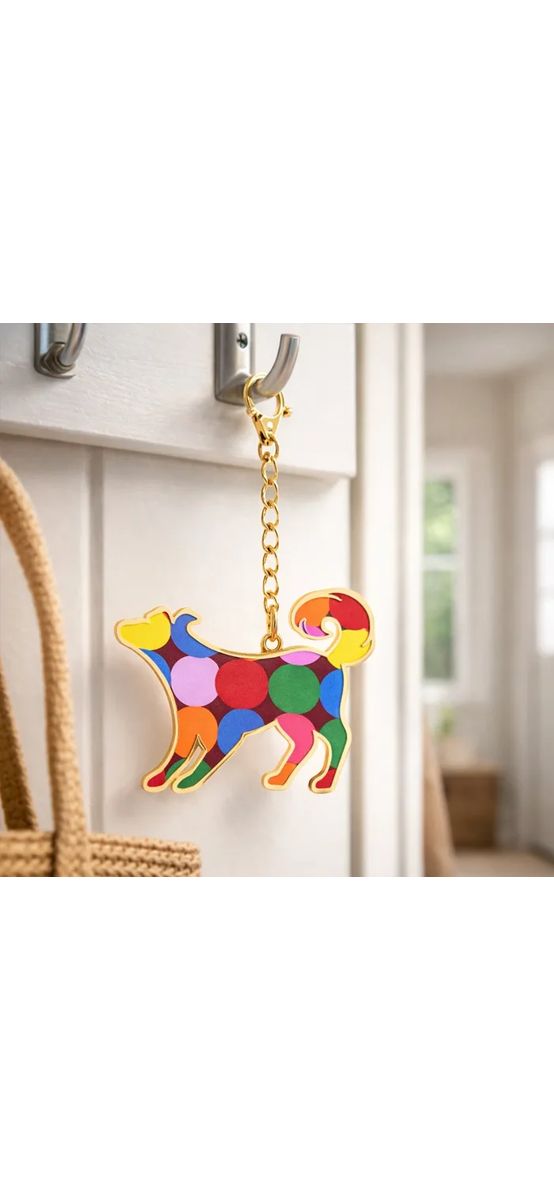 Breloc amuletă zodia Câine 2026, metal solid